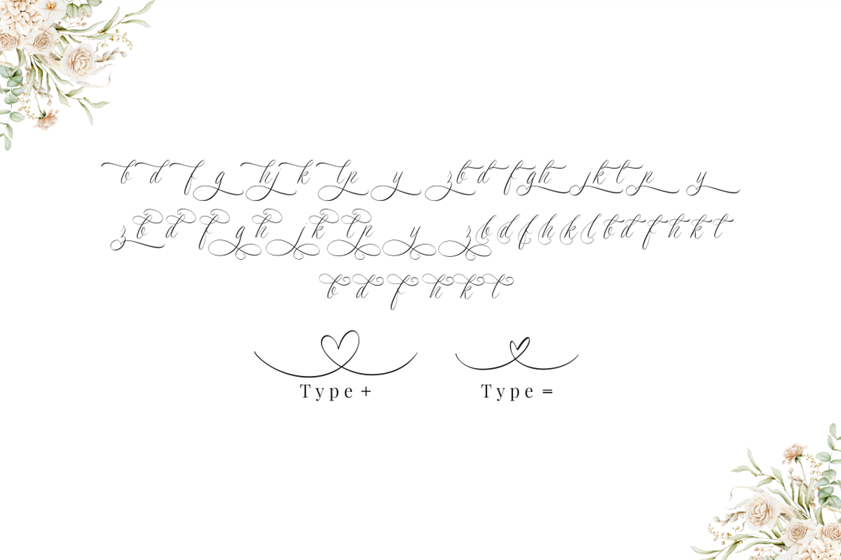 Newly Bridal - A Wedding Font, a Script Font by a Piece of Cake (Photo 11 of 12)