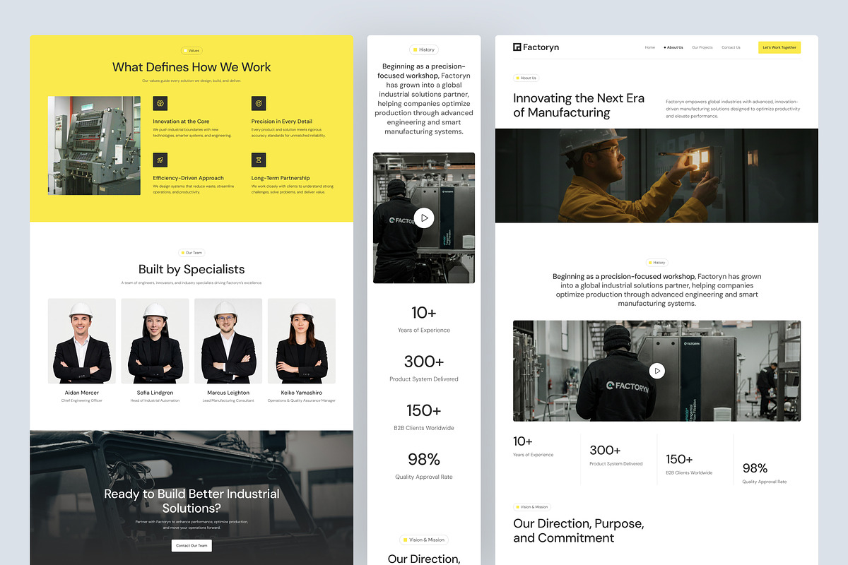 Industry & Manufactory Website UI, an UI Kit Template by peterdraw (Photo 3 of 7)