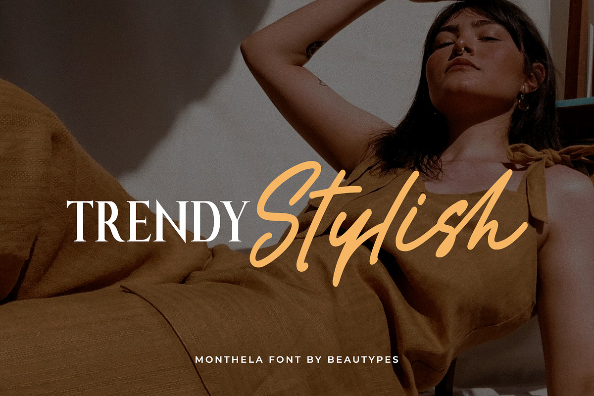 Monthela - Modern Signature Font, a Script Font by Beautypes (Photo 6 of 8)