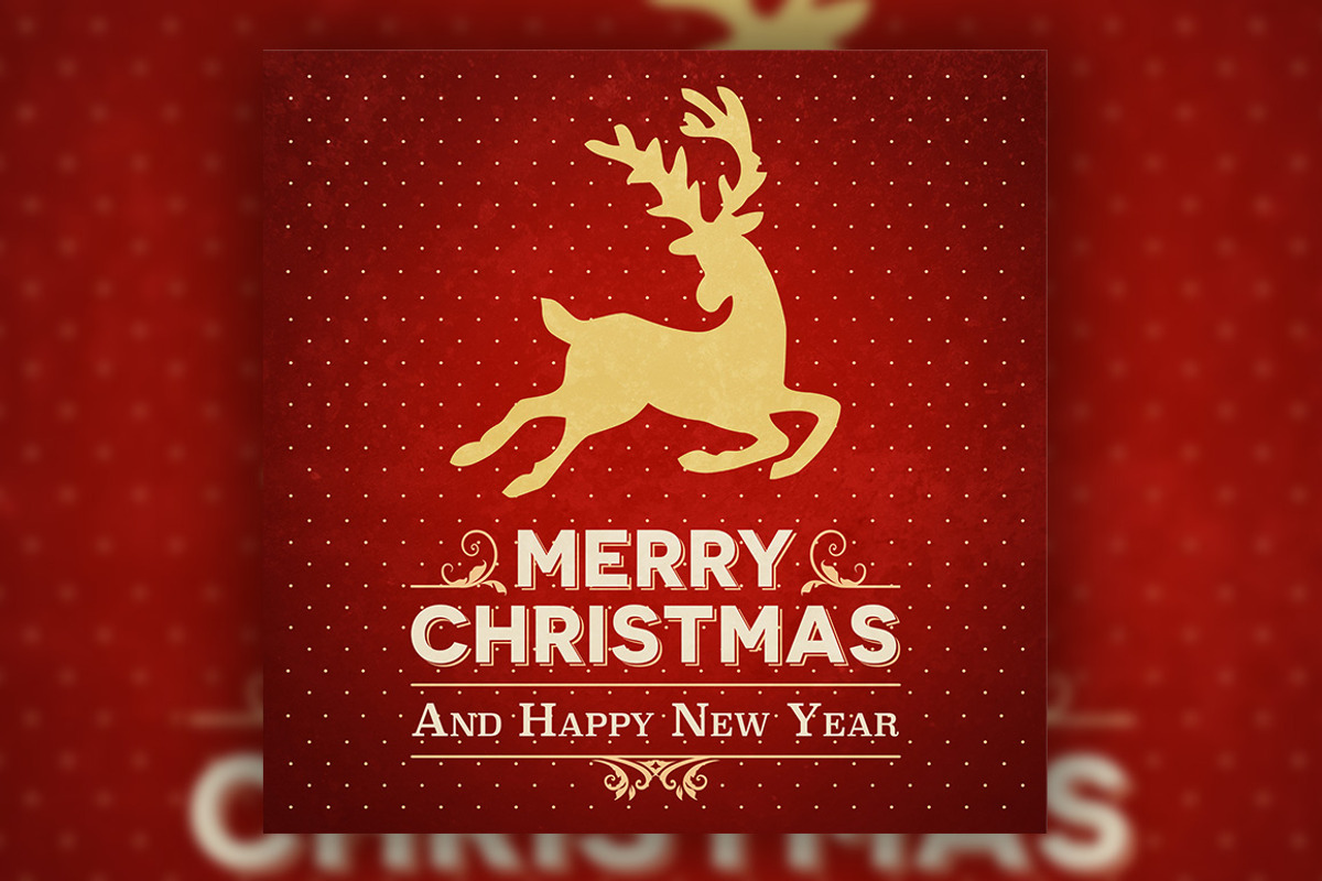 Vintage Christmas Typography Cards, an Illustration by ShinyPixel (Photo 5 of 7)