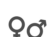 Gender icon and male, female symbol, a Solid Icon by motorama (Thumbnail 1 of 2)
