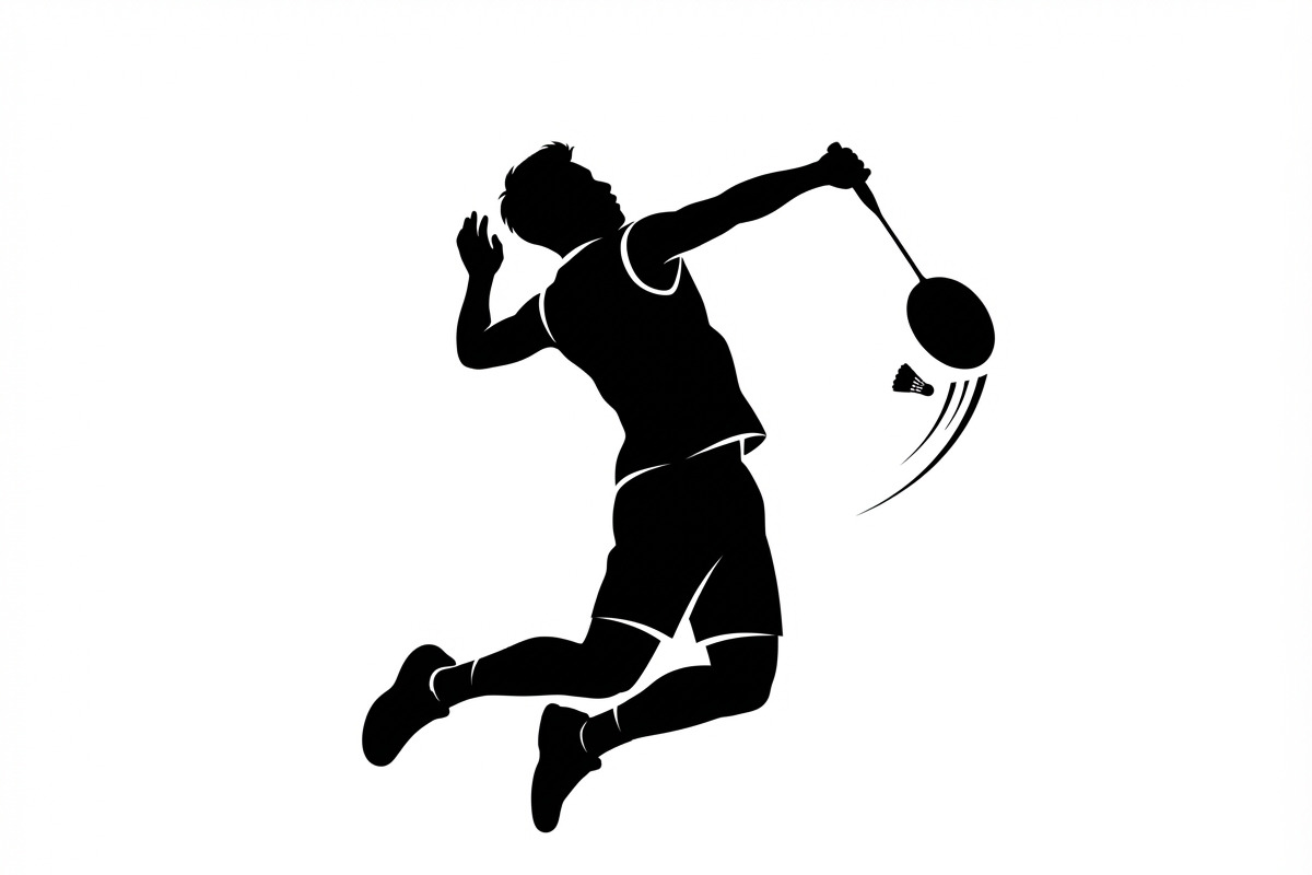 60 Badminton Player Smash Silhouette, a Person Illustration by Amazin_art (Photo 12 of 26)