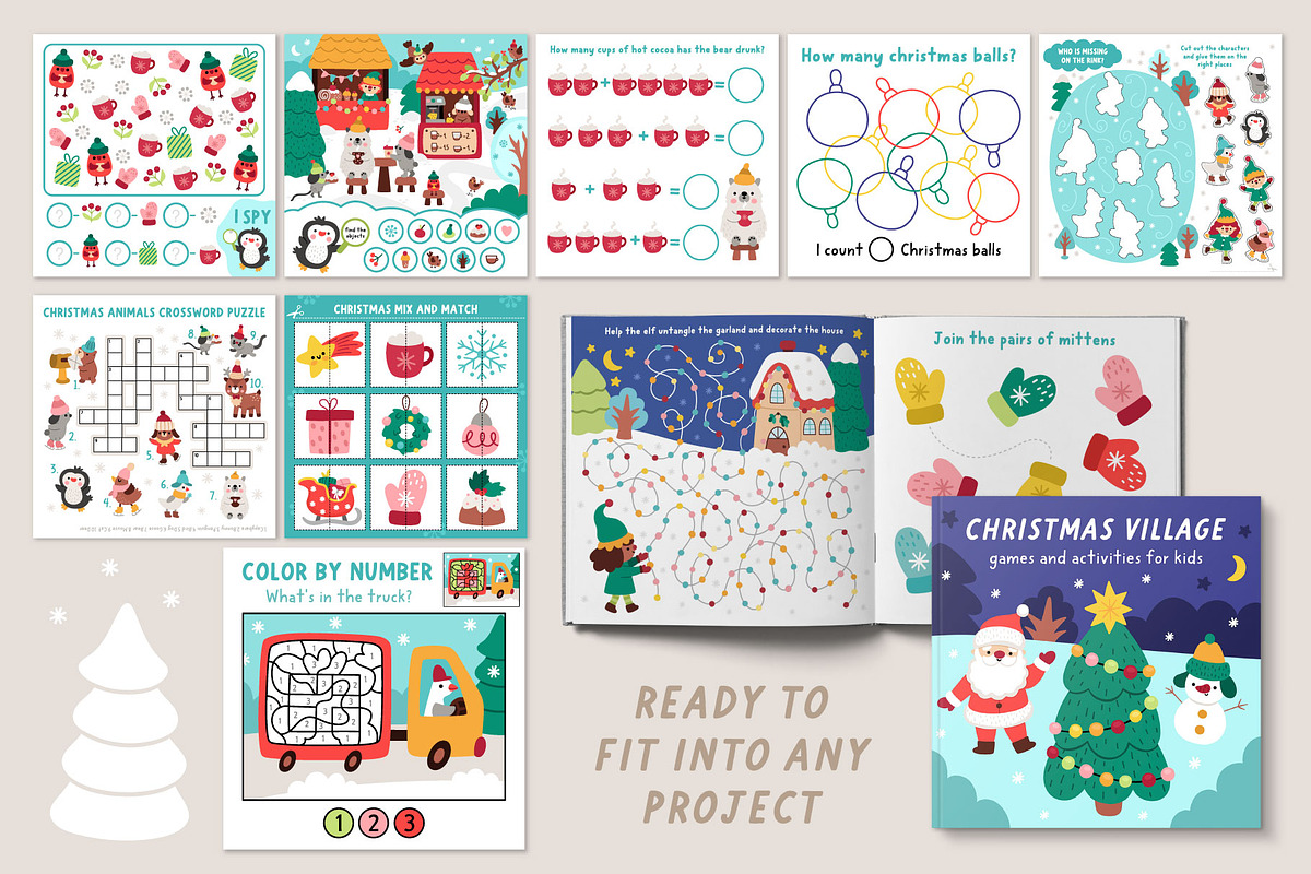 Christmas village games kit for kids, an Education Illustration by Lexi Claus (Photo 12 of 15)