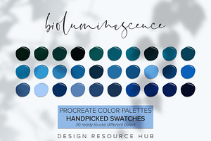 Bioluminescence Procreate Palette