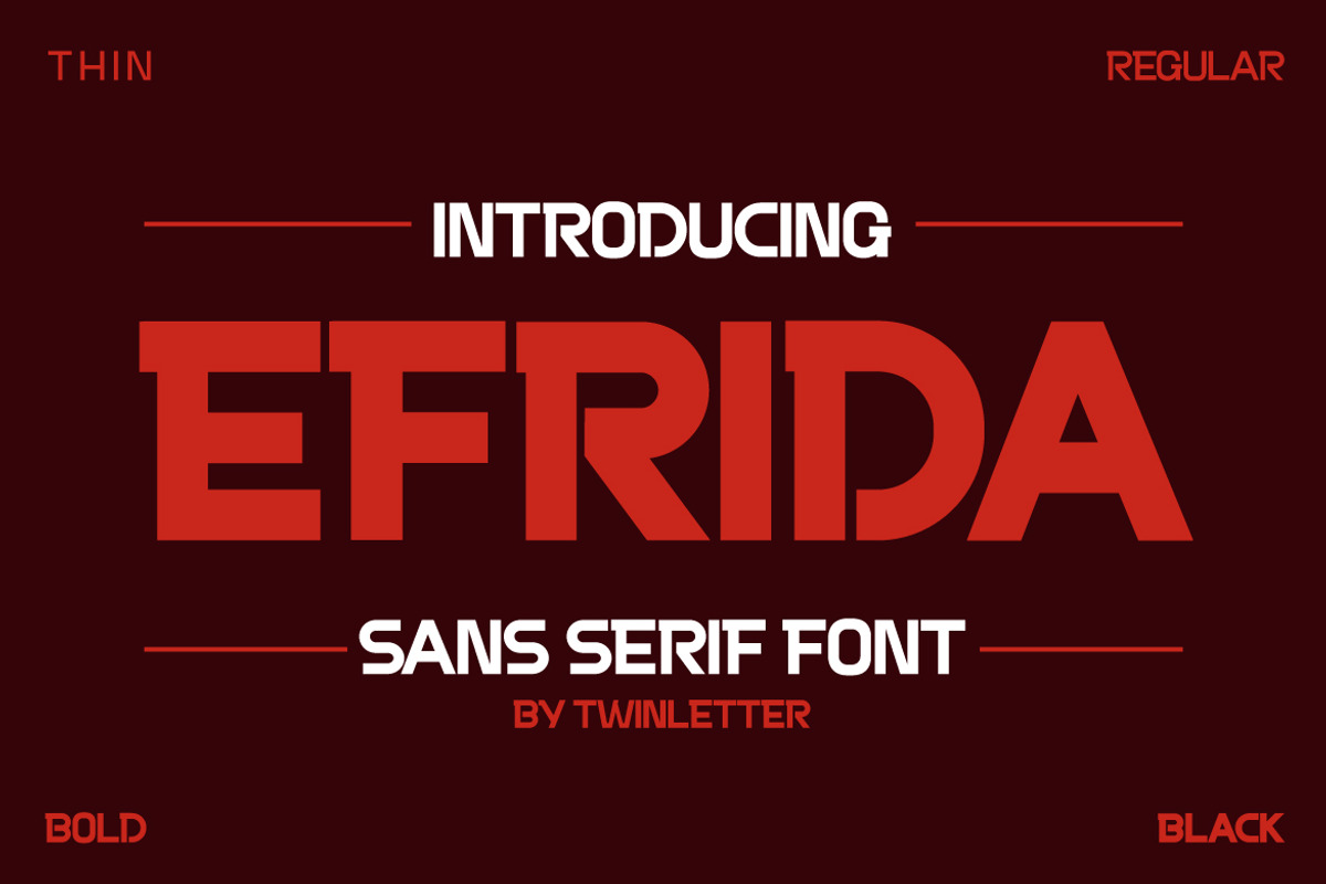Efrida, a Sans Serif Font by twinstd (Photo 1 of 11)