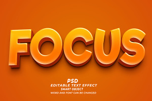 Focus PSD Editable Text Effect