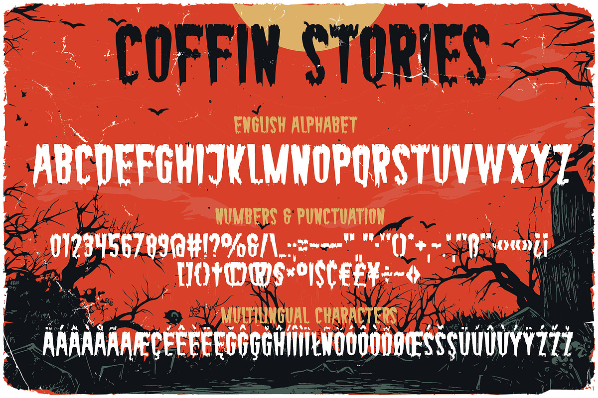 Coffin Stories label font, a Blackletter Font by VozzyStock (Photo 2 of 5)