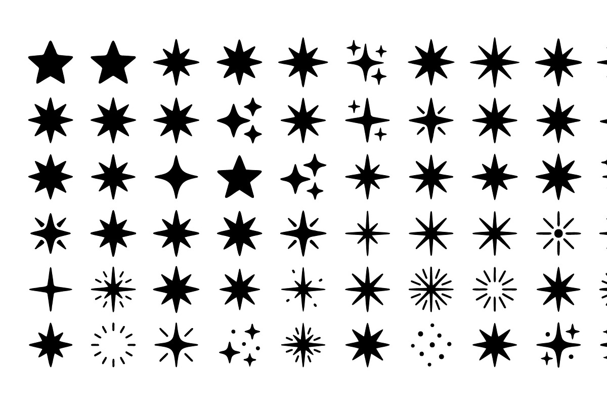 Hand Drawn Star and Sparkles Doodles, an Object Graphic by zahidhossainalif (Photo 9 of 13)