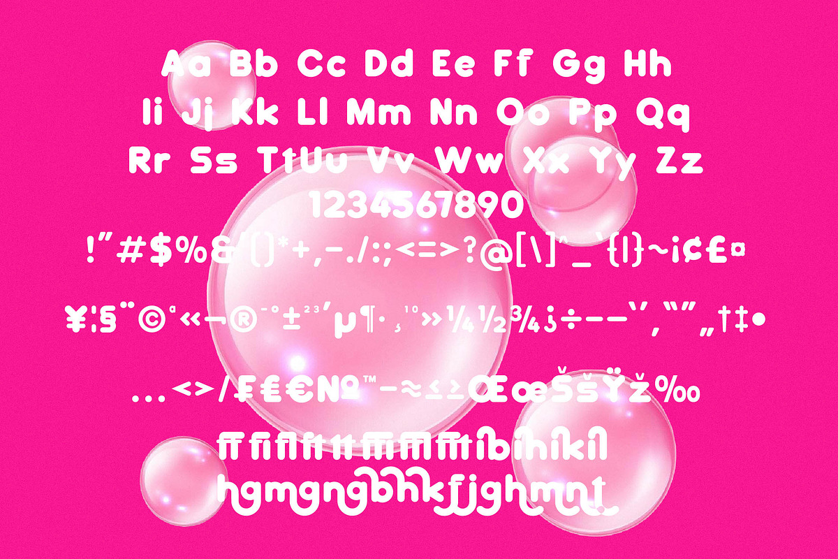 Bubble Fantasy Playful Sans Serif, a Sans Serif Font by AmorfaType (Photo 10 of 10)