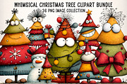 Whimsical Christmas Tree Clipart PNG, an Illustration by Dream Creation (Thumbnail 1 of 7)