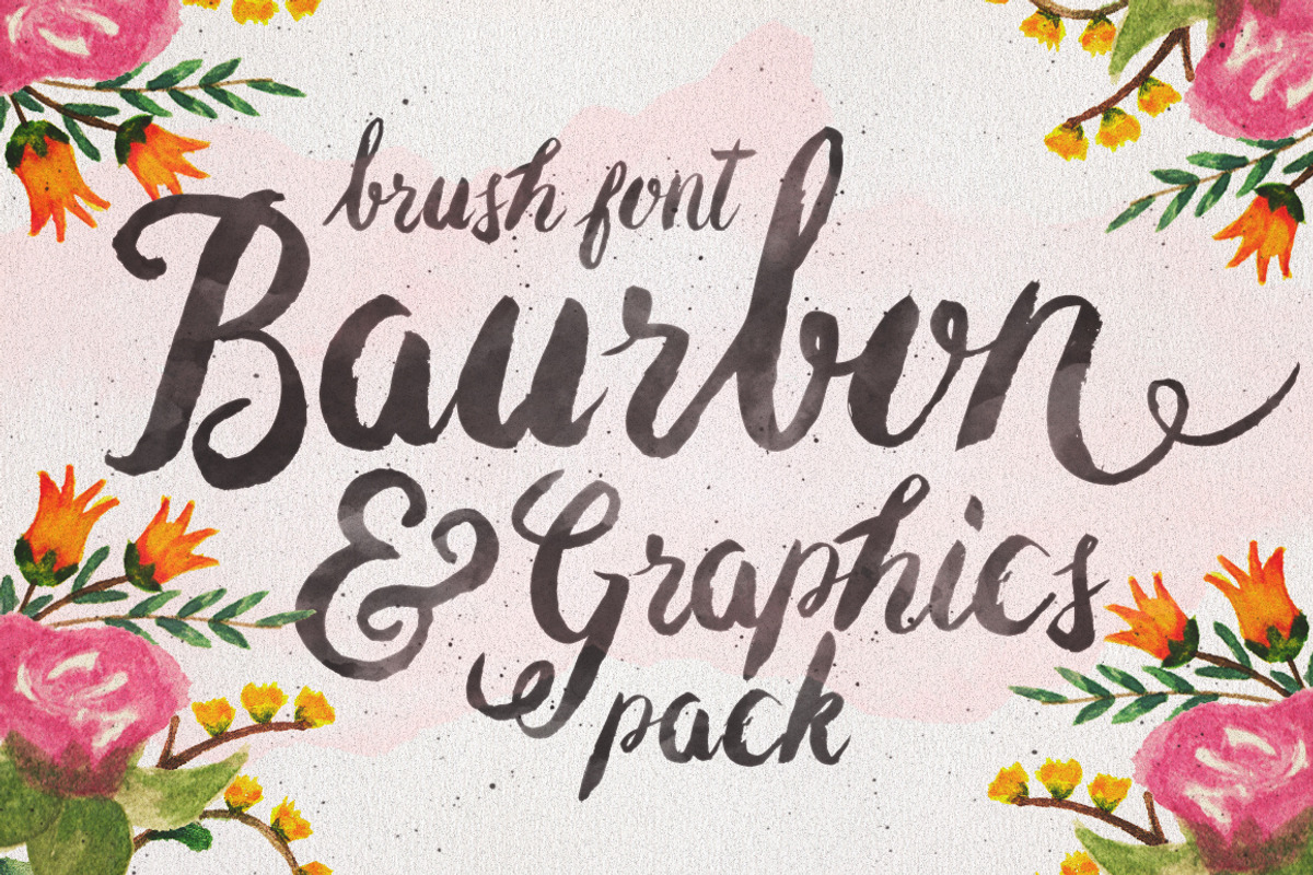 Baurbon and Graphics pack, a Serif Font by maghrib (Photo 1 of 5)