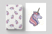 Cute unicorn heads seamless pattern, an Animal Illustration by Good Studio (Thumbnail 4 of 4)