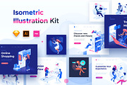 Isometric illustration kit - People, a Templates & Theme by Formfrom (Thumbnail 1 of 34)