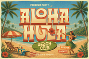 Nestafu - Hawaiian Display Font, a Sans Serif Font by Burntilldead (Thumbnail 3 of 12)