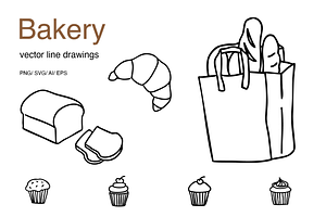 Bakery | Vector Line Drawings
