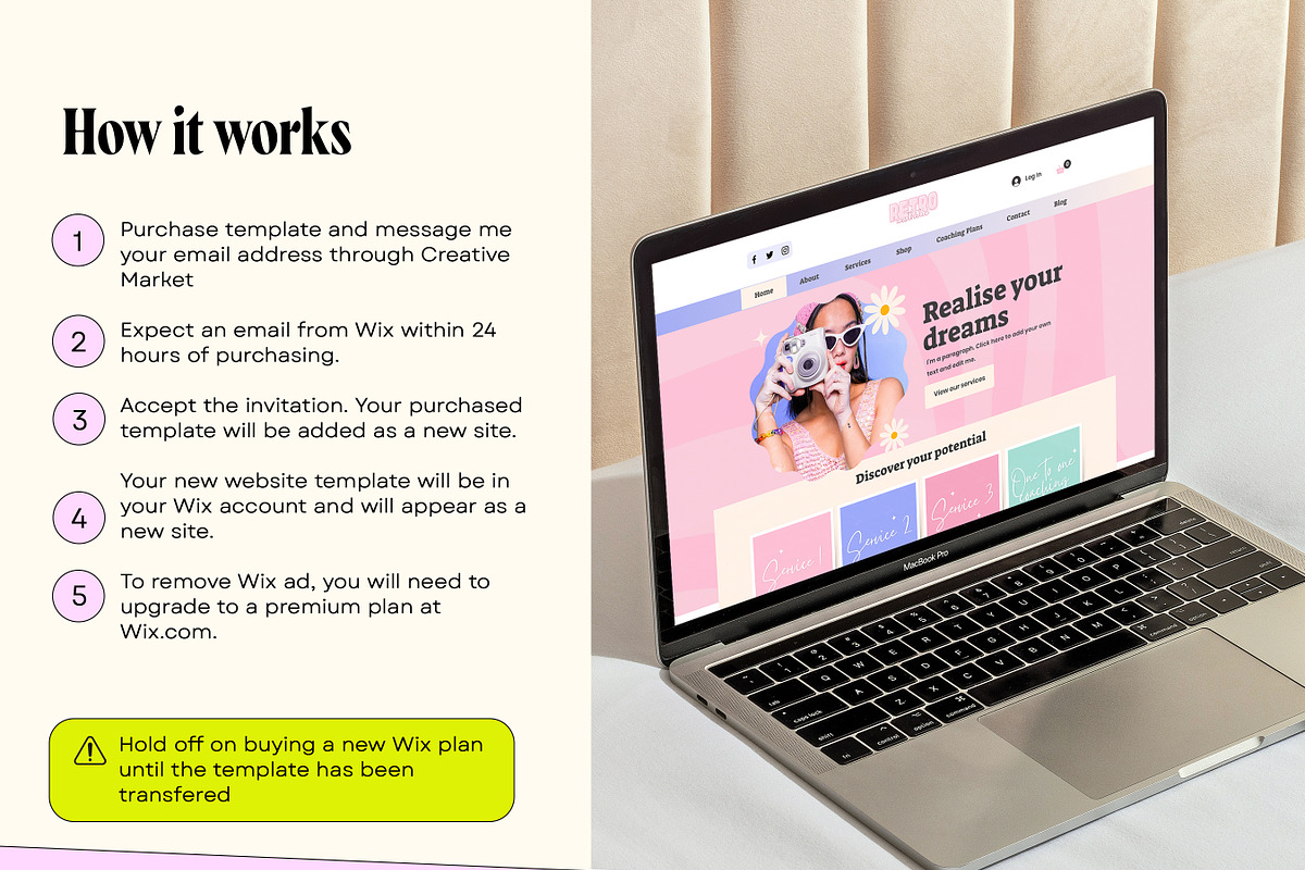 Pink Coaching Wix Template, a Wix Template by Template Twist Shop (Photo 5 of 10)