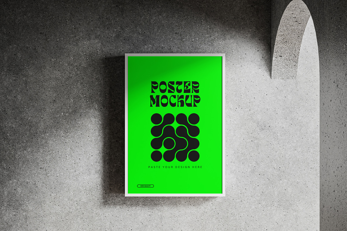 Wall Poster Frame Mockup, an Advertising Mockup by AnasStudio (Photo 2 of 4)