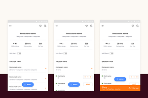 Food Delivery App Wireframe Kit