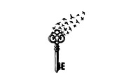 50 Flying Keys Silhouette Vector Bun, an Illustration by Designs_River (Thumbnail 23 of 51)