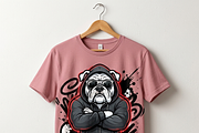 Gangster Bulldog Hoodie Art, a Shirt Mockup by Vector Stall (Thumbnail 6 of 13)