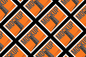 Postage Stamp Mockup Diagonal Grid, a Product Mockup by Design Squad