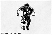 American Football Player SVG Design, an Object Graphic by BeeCraftR (Thumbnail 1 of 3)