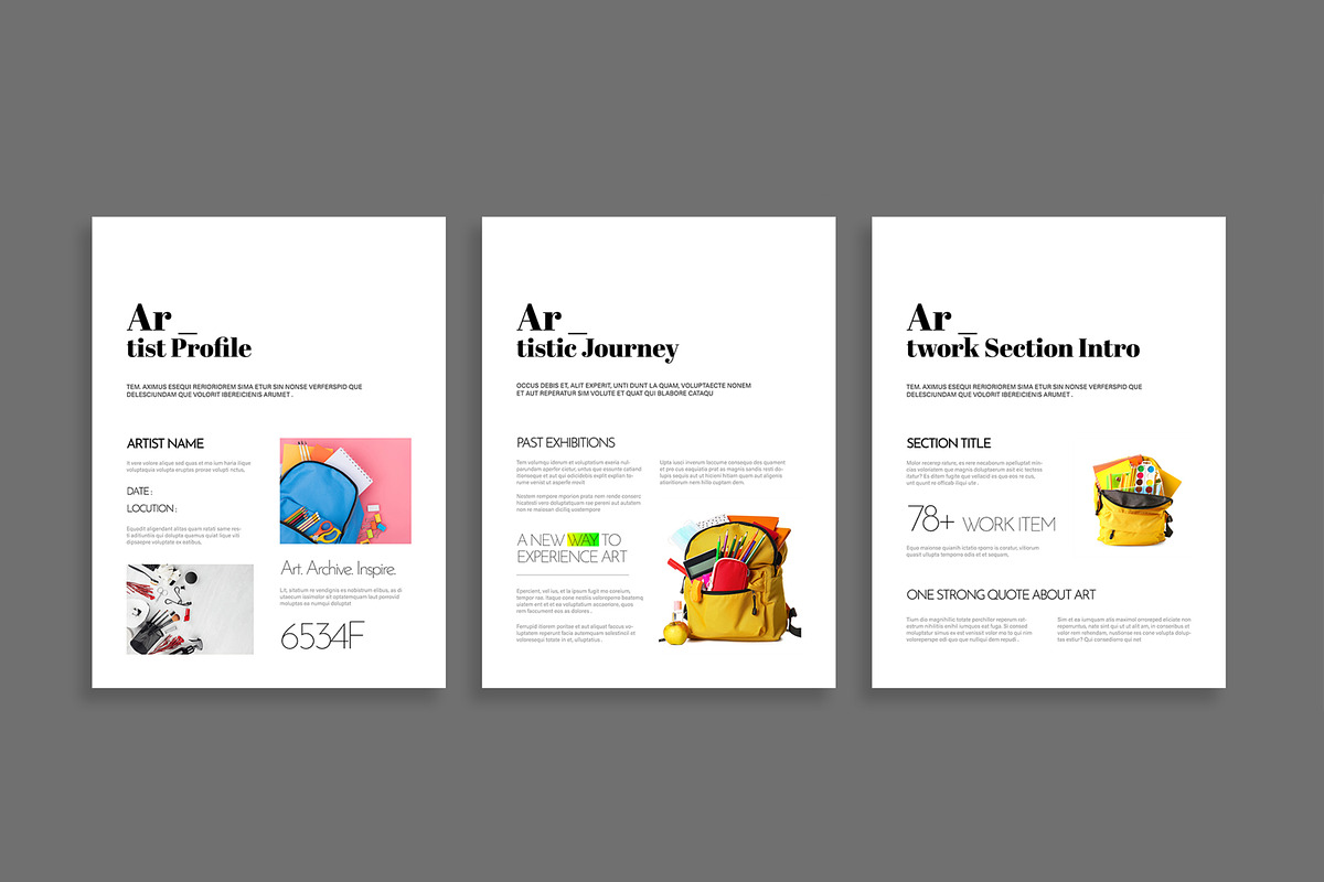 Art Gallery Exhibition E Book Design, an UI Kit Template by MightyDesign (Photo 4 of 10)