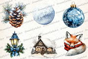 Chilly Christmas Day Clipart, an Illustration by DreamCafeArt (Thumbnail 2 of 7)
