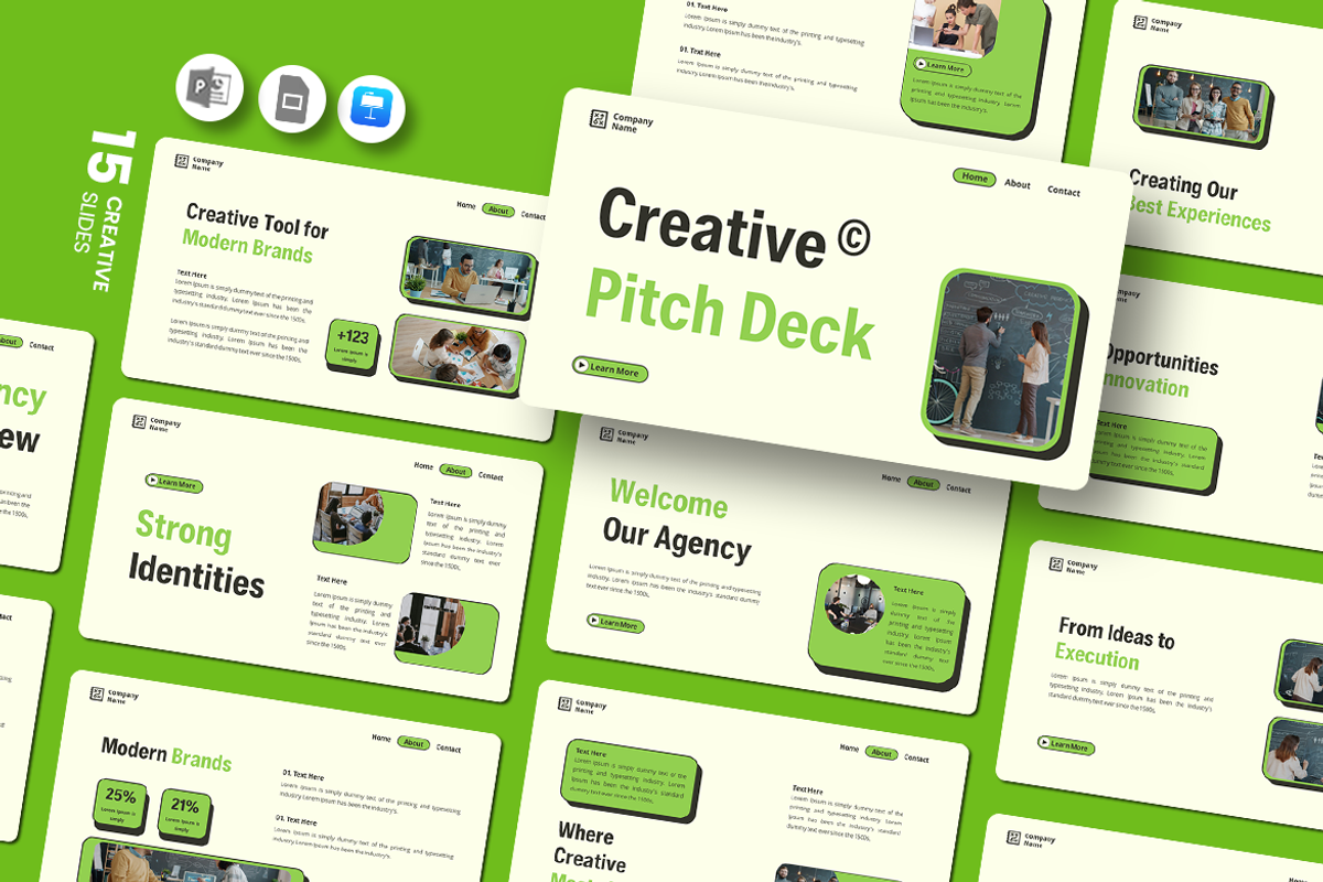 Creative Pitch Deck - Keynote, a Presentation Template by QR Design Studio (Photo 1 of 3)