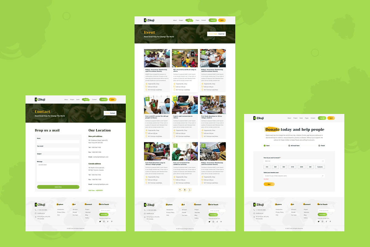 Zikuji-Charity & Fund Rising Website, an UI Kit Template by Pixency (Photo 10 of 11)
