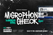 Microphone Check - Marker Type, a Handwritten Font by ikiiko (Thumbnail 1 of 7)