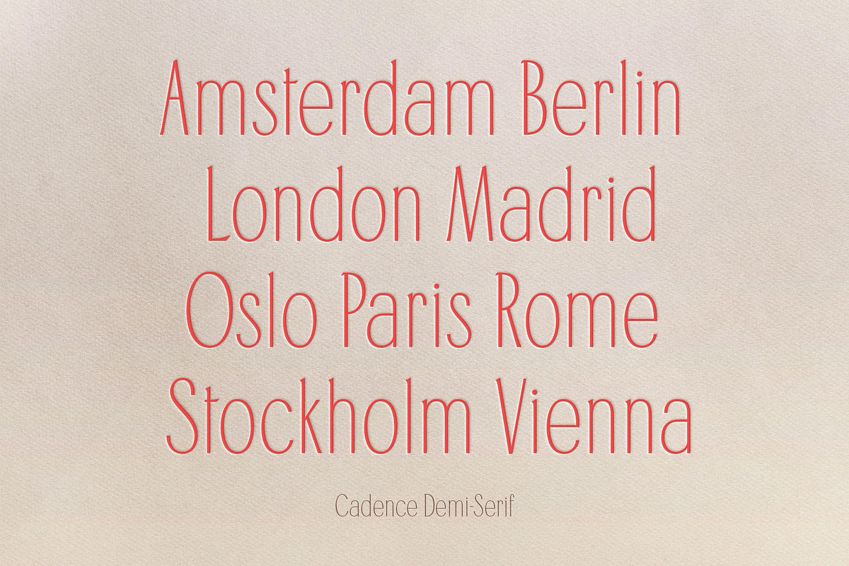 Cadence Demi-Serif Display Font, a Serif Font by Type and Graphics Studio (Photo 9 of 28)
