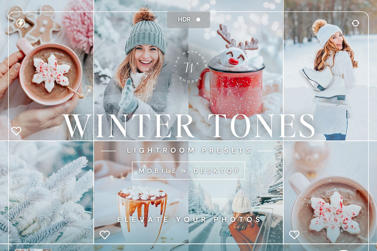 50+ Winter Lightroom Preset Bundle, a Preset Add-On by TheWayfarerShoppe (Photo 2 of 9)