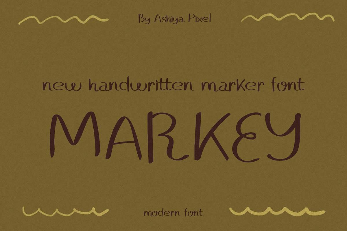 MARKEY | Handwritten Marker Font, a Handwritten Font by Ashiya Pixel (Photo 1 of 6)