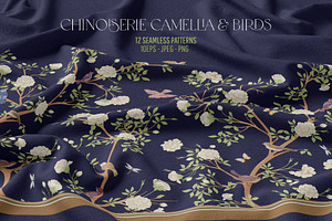 Chinoiserie Camellia & Birds