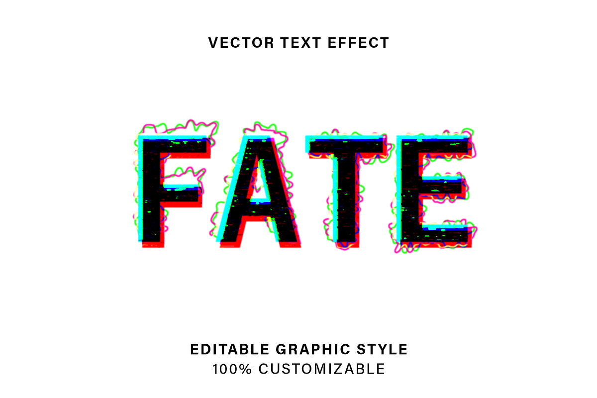 RGB Static Glitch Text Effect preview 3