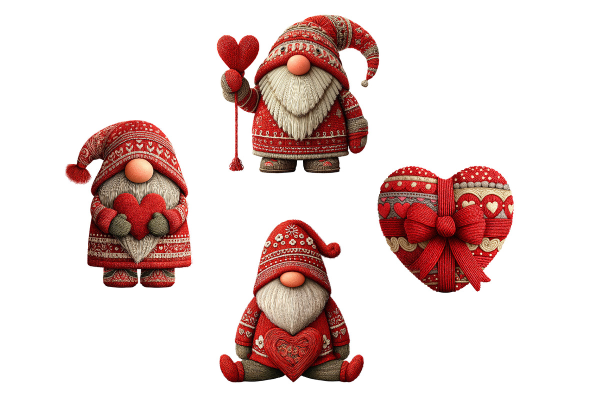 Valentine's Gnome Sublimation Clipar, an Illustration by Dream Creation (Photo 5 of 6)