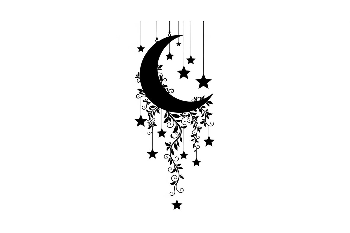Moon Hanging Silhouette Bundle, an Illustration by Gaye Art (Photo 6 of 31)