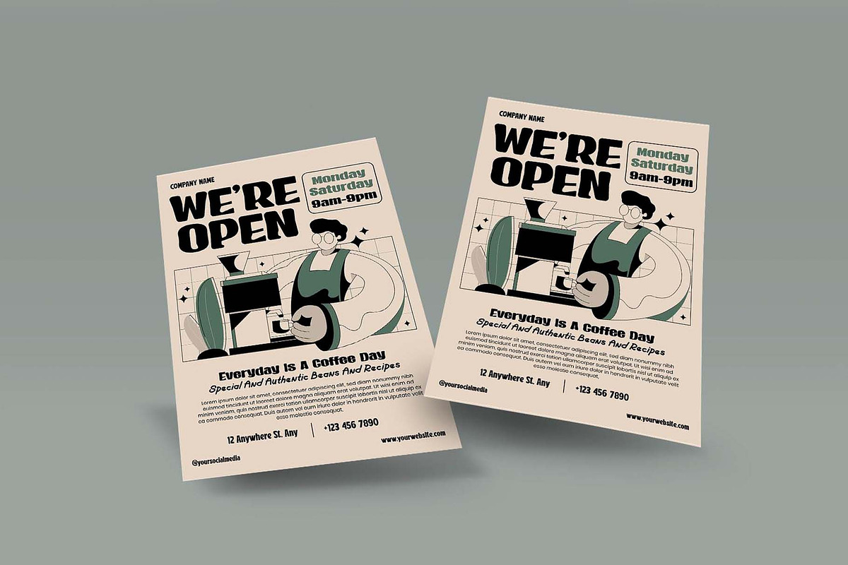 Coffee Shop Flayer, a Flyer Template by Rasiorise Studio (Photo 7 of 10)