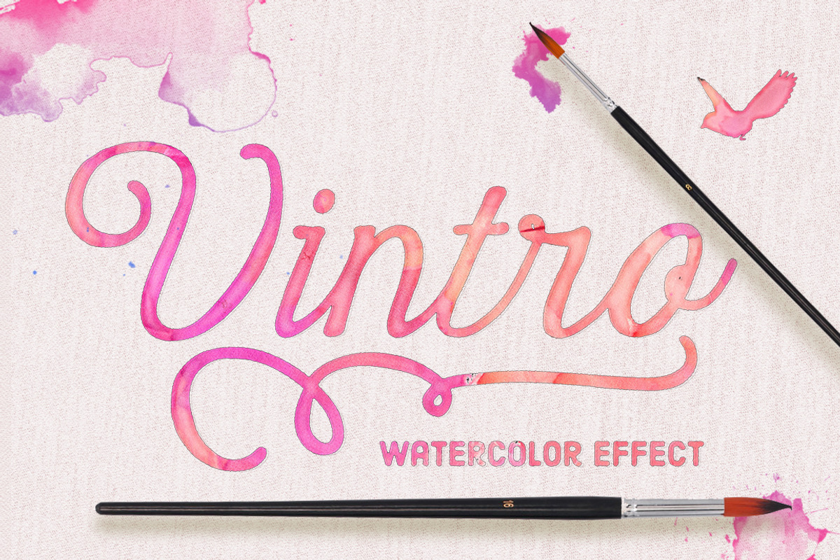Watercolor - Make it Quick & Easy, a Layer Style Add-On by Creative Media Co (Photo 2 of 5)