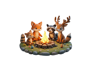 3D Camping Animal Clipart, a Seasonal Illustration by Creative design (Thumbnail 5 of 7)