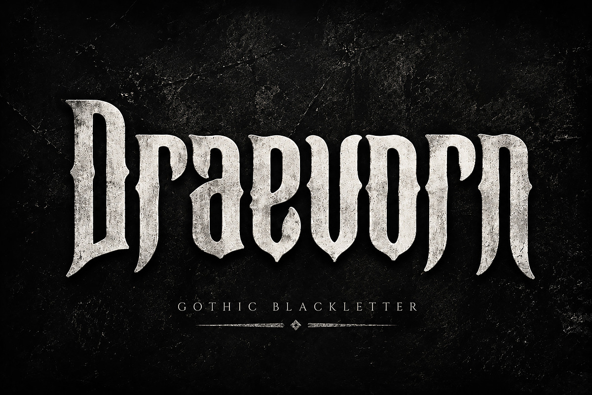 Draevorn — Gothic Blackletter Font, a Blackletter Font by Wow Magic (Photo 5 of 5)
