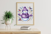 Christmas Snowman PNG Clipart, an Illustration by Libby Wishes (Thumbnail 3 of 6)