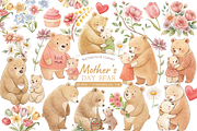 Mama Bear and Baby Clipart, an Illustration by MockupWizard (Thumbnail 1 of 5)