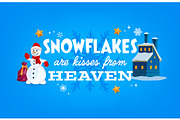 Snowflakes are kisses from heaven, an Illustration by Vector Tradition (Thumbnail 2 of 3)