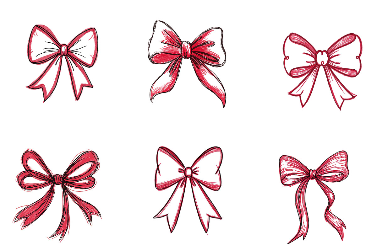 Coquette Valentine Ribbon Bow, an Illustration by CreationArt (Photo 5 of 7)