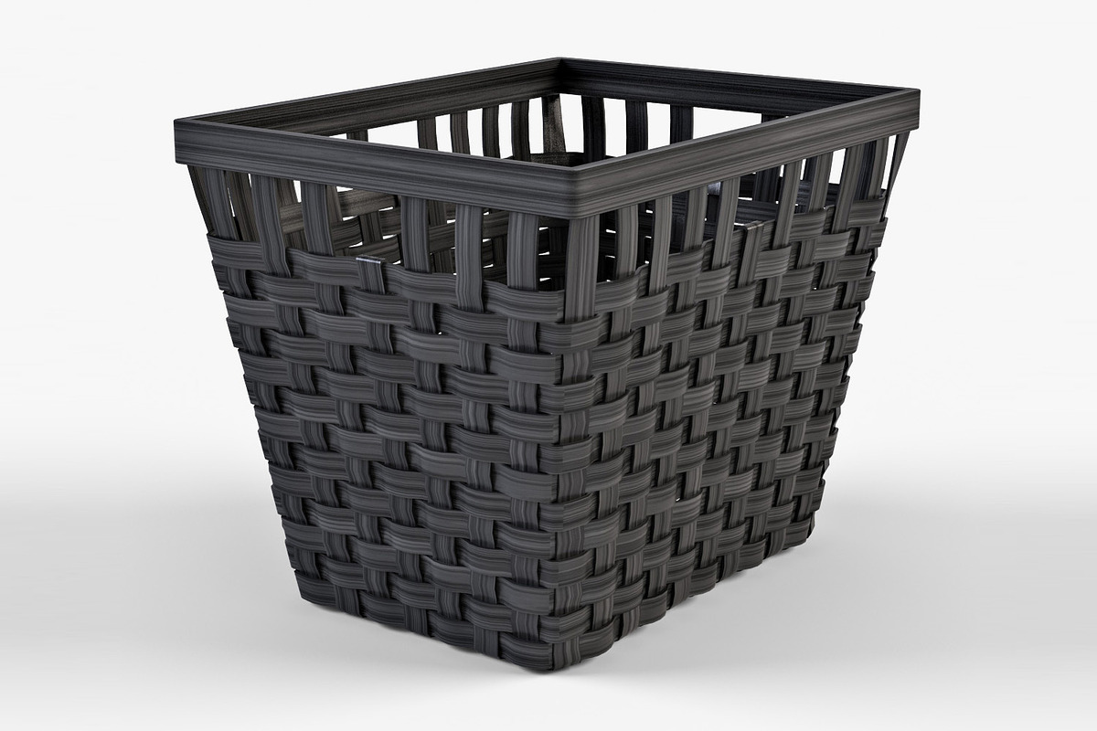 Wicker Basket Ikea Knarra 2 Black, an Object 3D Model by Markelos (Photo 1 of 10)