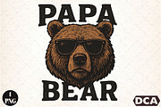 Papa Bear Sublimation PNG, an Illustration by DreamCafeArt (Thumbnail 1 of 7)