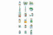 La dolce vita pantry clipart set, an Illustration by DreamCafeArt (Thumbnail 4 of 7)