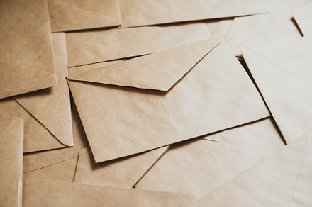 A stack of craft paper envelopes, a Business Photo by Edalin's Store